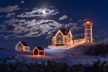 Moon Over Nubble | Obraz na stenu