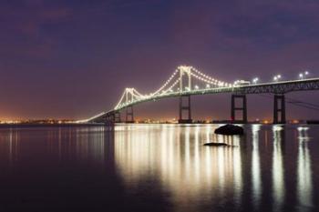 Dusk over Newport Bridge | Obraz na stenu