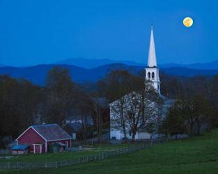 Moonrise Over Peacham | Obraz na stenu