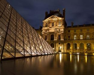 Ornate Glass and Masonry at the Louvre | Obraz na stenu