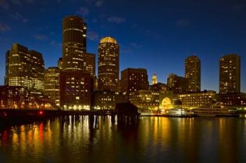 Night At Rowes Wharf | Obraz na stenu