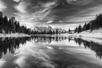 Alpine Reflection BW | Obraz na stenu