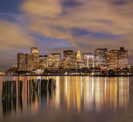 Dusk over Boston Harbor | Obraz na stenu