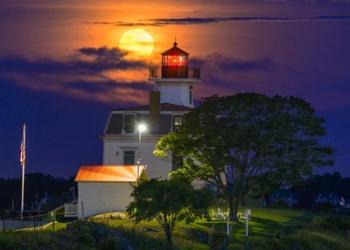 Moonset over Pomham | Obraz na stenu