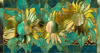 Verdigris Sunflower | Obraz na stenu