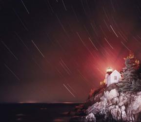 Bass Harbor Lighthouse And Stars | Obraz na stenu