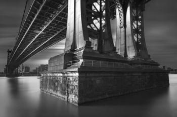 Manhatan Bridge Column Bw Flat | Obraz na stenu