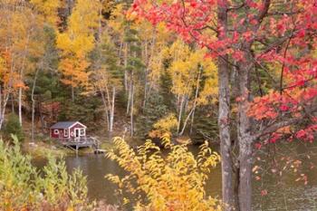 Boathouse In Autumn, Marquette, Michigan 12 | Obraz na stenu