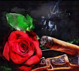 Rose Cigar | Obraz na stenu