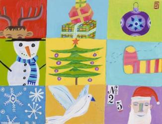 Nine Christmas Squares | Obraz na stenu