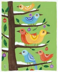 Six Christmas Birds | Obraz na stenu