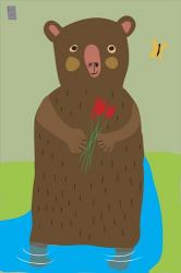 Bear With Flowers | Obraz na stenu