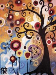 Tree Whimsy And Flowers | Obraz na stenu