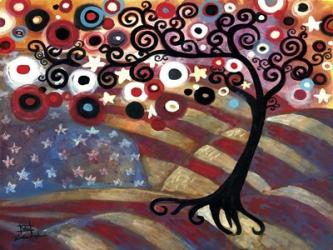 Tree Whimsy On Us Flag | Obraz na stenu