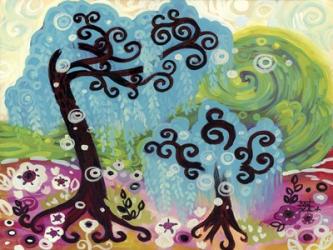 Blue Weeping Willow Whimsy I | Obraz na stenu