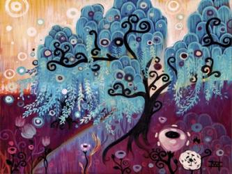 Blue Weeping Willow Whimsy Ii | Obraz na stenu