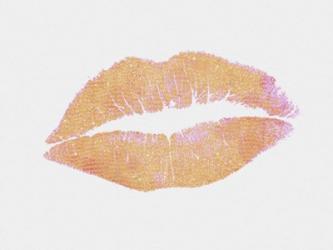 Peach and Gold Lips | Obraz na stenu