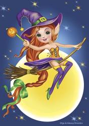 Witch on a Broom | Obraz na stenu