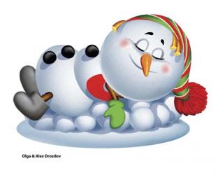 Sleeping Snowman | Obraz na stenu