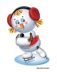 Snowgirl Figure Skater | Obraz na stenu