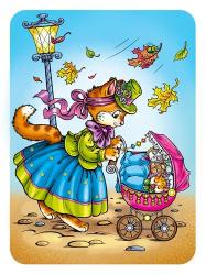 Cat with Kittens | Obraz na stenu