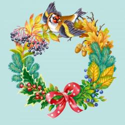 Wreath with Bird | Obraz na stenu