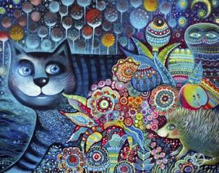 Indigo Cat | Obraz na stenu