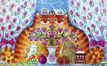Tea Cats | Obraz na stenu