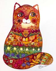 Judaica Folk Cat | Obraz na stenu