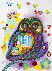 Lavender Owl | Obraz na stenu