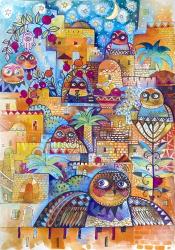 Jerusalem Owls 2 | Obraz na stenu
