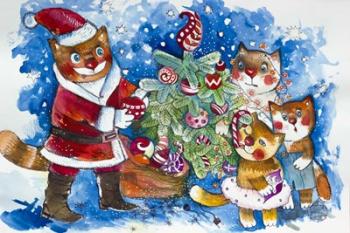Christmas Cats | Obraz na stenu