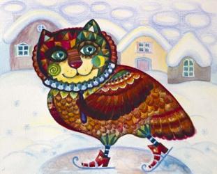 Winter Owl Cat | Obraz na stenu