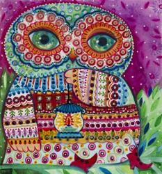 Folk Owl 1 | Obraz na stenu
