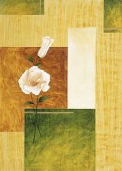 White Flower on Green and Yellow 1 | Obraz na stenu