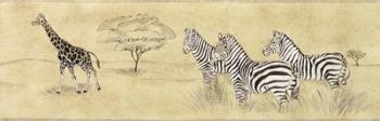 Zebras and Giraffe | Obraz na stenu