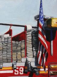 Engine 59 American Flag | Obraz na stenu