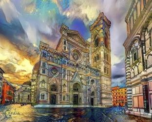 Florence Italy Cathedral of Saint Mary of the Flower Ver3 | Obraz na stenu
