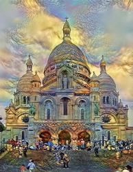 Paris France Basilica of the Sacred Heart Sacre Coeur Ver2 | Obraz na stenu