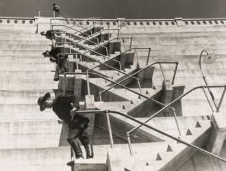 A Fire Escape on a Dam | Obraz na stenu