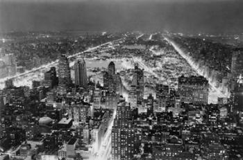 Aerial View of New York City, at Night | Obraz na stenu