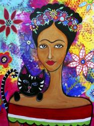 Frida And Her Cat | Obraz na stenu