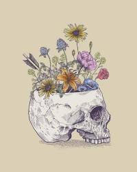 Half Skull Flowers | Obraz na stenu
