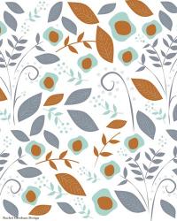 Fall Floral Pattern | Obraz na stenu