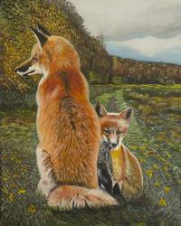Red Fox and Kit | Obraz na stenu