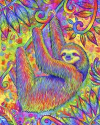 Hanging Around Psychedelic Sloth | Obraz na stenu