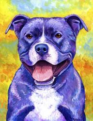 Peppy Purple Pitbull | Obraz na stenu