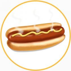 Hot Dog Round | Obraz na stenu