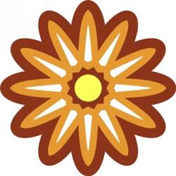 Mod Flowers Cut out Rust | Obraz na stenu