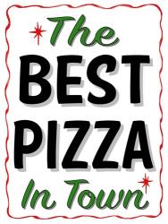 Best Pizza Wavy Border | Obraz na stenu